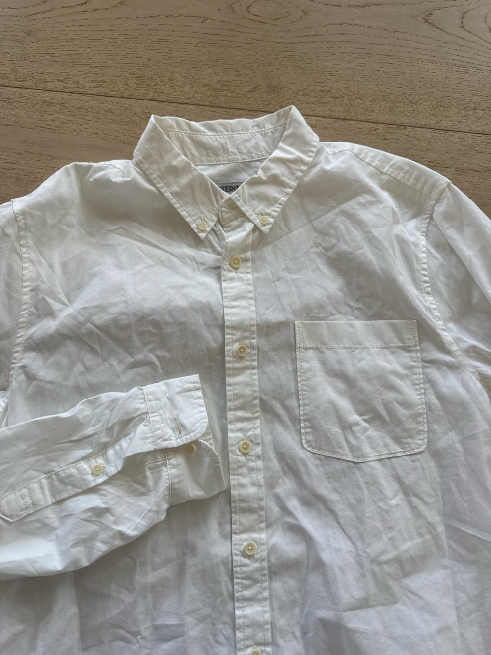 Outerknown Organic Cotton Shirt White Button Down Men's M Oxford - Picture 3 of 9